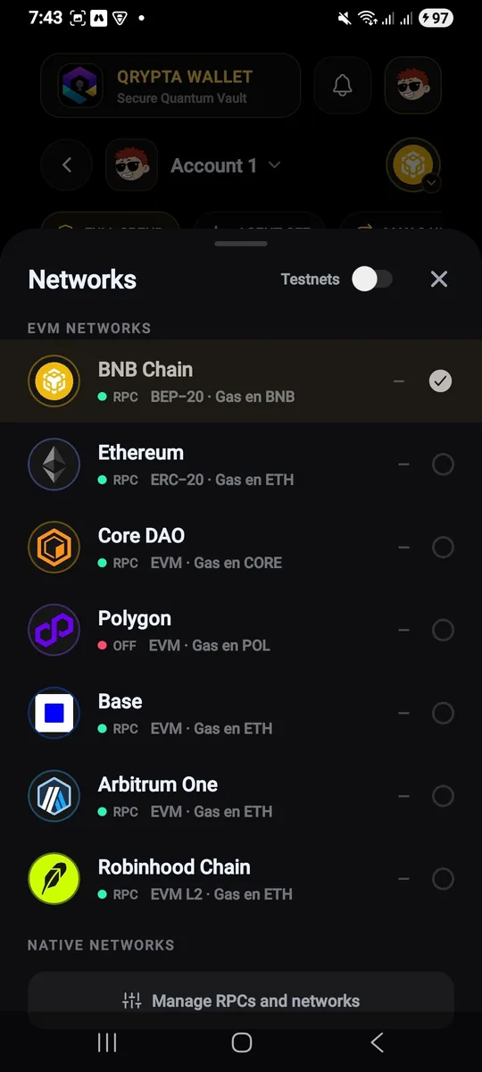 EVM & native networks